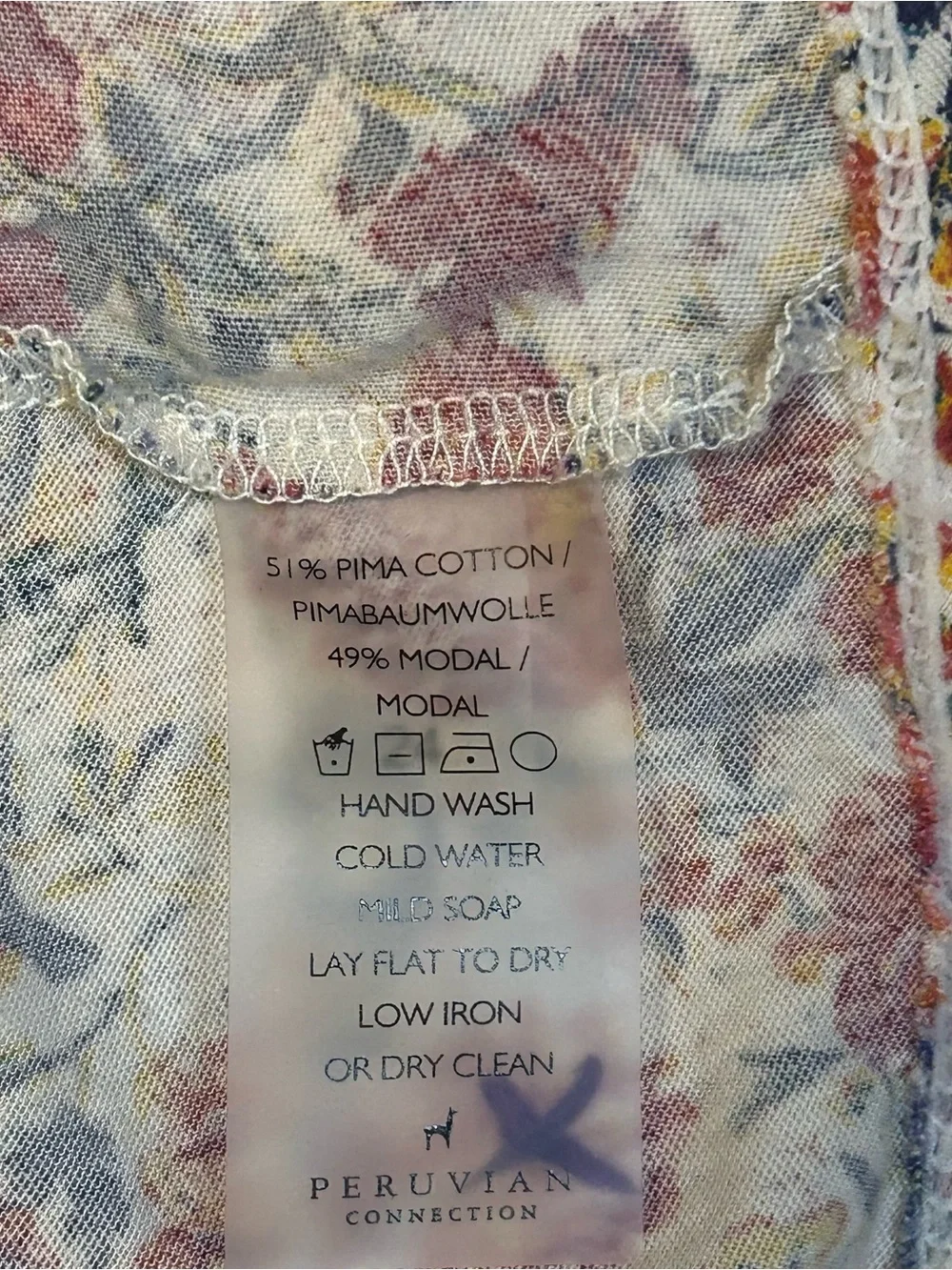 Peruvian Connection Tivoli Maxi Dress XS Multicolor Floral Cottagecore Boho EUC - Picture 8 of 9